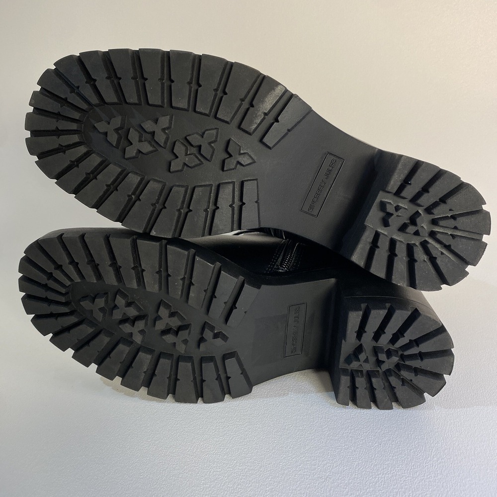 Sincerely Jules Combat Boots Size 8 Dolphin Black 3" Lug Sole - Picture 9 of 16